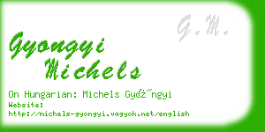 gyongyi michels business card